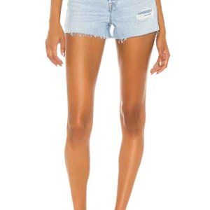 Levi's Ribcage denim short, size 25 light blue